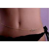 Shixin Fashion Chain With Alphabet Women Gold Alloy Body Chains(85Cm3Cm2Cm)(1 Pc)