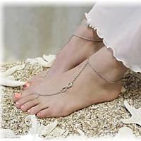 Shixin Classic Number 8 Shape Alloy Barefoot Sandal(Golden, Silver, Bronze)(1 Pc)