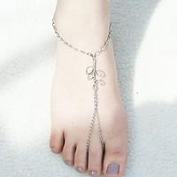 Shixin Fashion Leaves Shape Silver Alloy Barefoot Sandal(1 Pc)