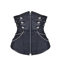 Shaperdiva Women Gothic Steel Boned Waist Trainer Steampunk Underbust Corset