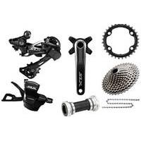 shimano slx m7000 1 x 11 transmission groupset bar mount black 170mm