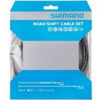 Shimano Road gear cable set with PTFE coated inner wire high tech grey
