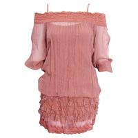 Shear Ruffle Dress