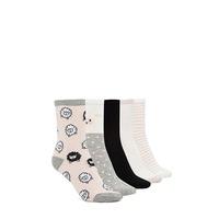 Sheep Print Crew Socks - 5 Pack