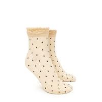 Sheer Polka Dot Crew Socks