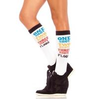 Shot Time Knee Socks - Size: One Size