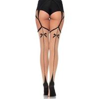 sheer cuban heel stockings size one size