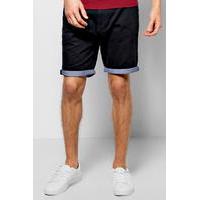 shorts with turn ups navy