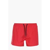 short swim shorts red