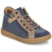 shoo pom play hibi zip boyss childrens shoes high top trainers in blue