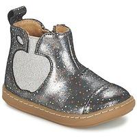 Shoo Pom BOUBA APPLE girls\'s Children\'s Mid Boots in Silver
