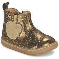 Shoo Pom BOUBA APPLE girls\'s Children\'s Mid Boots in gold