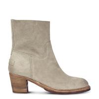 Shabbies-Shoes - Ankle Boot Midi Suede - Taupe