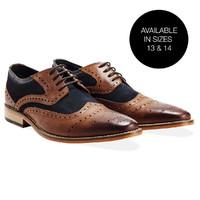 Shaw Navy & Tan Brogue