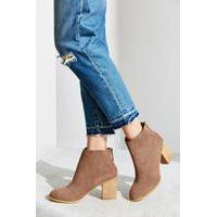 Short Taupe Suede Ankle Boots, TAUPE