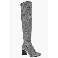 Shimmer Over The Knee - silver