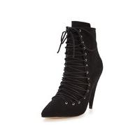 shoe box amberley lace up front ankle boot black