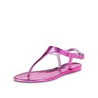 shoe box metallic jelly toe post sandals