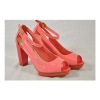 Shocking pink heeled shoes by Marks and Spencer - Size: 4.5 - Pink - Heeled shoes
