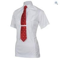 shires maids short sleeve childrens tie shirt size s colour white