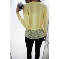 Shaynie lace detailed long sleeve jersey top