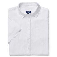 Short Sleeve Linen Shirt - White