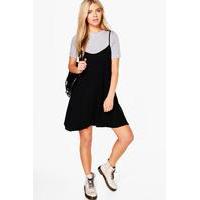 Short Sleeved Cami Shift Dress - grey