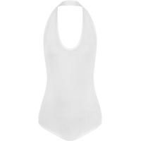 sheree basic halterneck backless bodysuit white