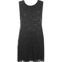 shelia sleeveless lace lined dress black