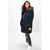 Shauna Parka With Adjustable Waist - navy