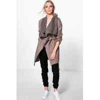 Shawl Collar Coat - mocha