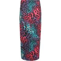 Shelly Turquoise Cerise Maxi Skirt - Animal