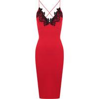 sheridan black strappy bodycon dress red