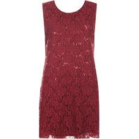 shelia sleeveless lace lined dress wine