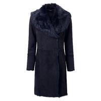 shearling coat navy 10