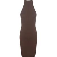 Shiro Turtleneck Mini Dress - Dark Brown