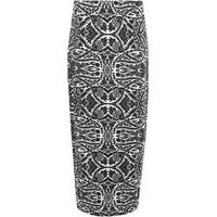 Shyla Paisley Maxi Skirt - Black