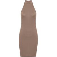 Shiro Turtleneck Mini Dress - Mocha