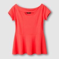 Short-Sleeved Peplum T-shirt