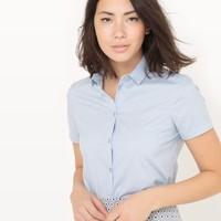 Short-Sleeved Poplin Shirt