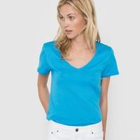 Short-Sleeved Cotton Blend T-Shirt