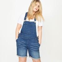 short denim dungarees