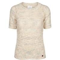 Short-Sleeved Openwork Jumper