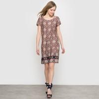 Short-Sleeved Printed Dress