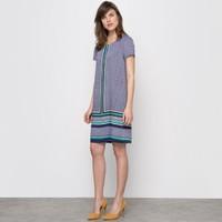 Short-Sleeved Printed Tunic Dress