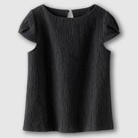 Short-Sleeved Boxy Blouse