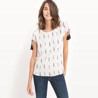 Short-Sleeved Blouse with Open Back
