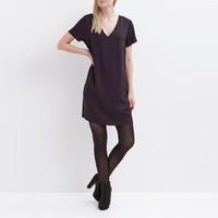 Short-Sleeved V-Back Dress