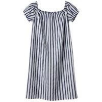 Short-Sleeved Striped Dress