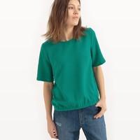 short sleeved blouse with elasticated waist